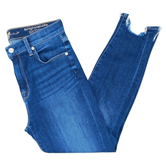 7 for All Mankind High Rise Shark Bite Ankle Jean Size 30 - Picture 8 of 10